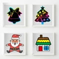 thumbnail image 2 of Kearding 12 unids/set Navidad niños pintura para rayar guardería juguetes escolares DIY arte cumpleaños Festival regalos niños Kits de decoración para fiestas, 2 of 6