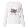 thumbnail image 1 of Gibobby Sudaderas para mujer Sudadera con capucha y manga larga con cuello redondo y estampado navideño para mujer(Blanco,G), 1 of 2