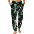 thumbnail image 2 of GrmtClth Men's Elastic Ankle Hem Forest Tree Print Jogger Lounge Pants Adjustable Drawstring Waist Lightweight Sleep Trousers Green XL, 2 of 7