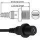 thumbnail image 4 of Cable de montaje empotrado tipo C 3.1/Tipo C 3.0/Tipo C 2.0 10Gbps 1M para panel de instrumentos, 4 of 8