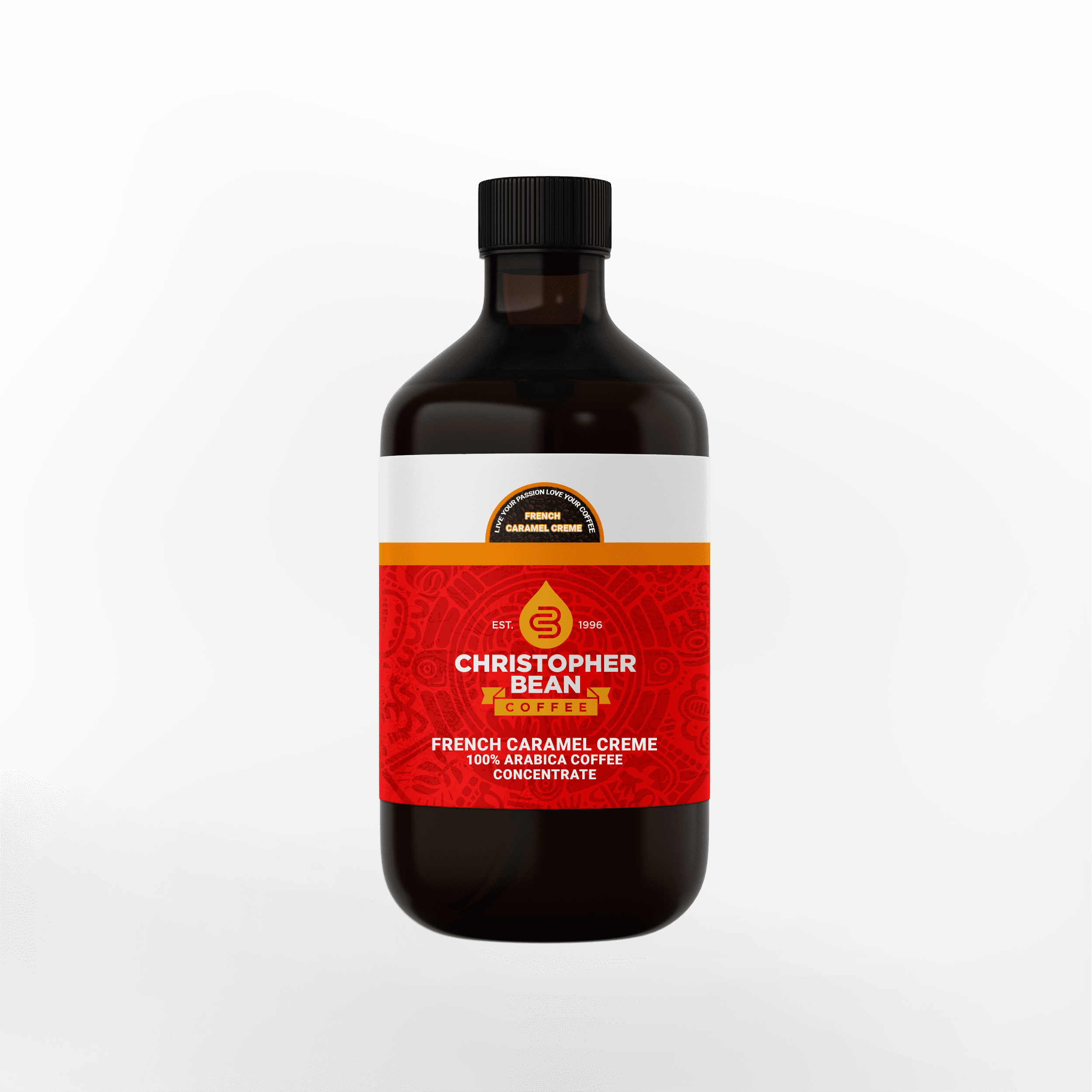 French Caramel Creme Cold Brew, Iced Coffee, Hot Coffee Christopher Bean Liquid Java (8 Ounce Bottle) Makes 24-31 Cups