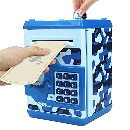 Hot Electronic LCD Counting Coin Piggy Bank Lock Safe Box Kids Toy Charm Gifts 