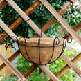 thumbnail image 5 of Hanging Plant Basket Planter - Metal Wall Mount Planter With Cocoa Lining - Garden Porch Balcony Decor Hanging Flower Basket, 5 of 8