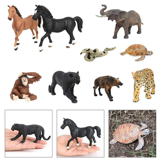 Juego de 9 piezas Baoblaze figuras de animales salvajes juguetes educativos modelo de figuras de animales regalo de Navidad mini figura
