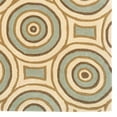 thumbnail image 3 of Bowery Hill Modern Combs Polyester 5'x7' Area Rug in Cream & Aqua, 3 of 6