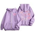 thumbnail image 4 of Sweat à Capuche Décontracté à Manches Longues avec Poche Zippée et Cordon de Serrage pour Femmes, 4 of 6