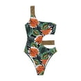 thumbnail image 1 of Aayomet Maillots de Bain pour Femmes une Pièce Torsadée devant Maillots de Bain Contrôle du Ventre Maillot de Bain Rétro Inspiré Monokini, Orange G, 1 of 4