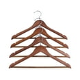thumbnail image 5 of Proman Products Kascade Wooden Hanger with a loop on the hook, shoulder notches, and Locking Bar in natural color finish, 50 pcs / box., 5 of 5