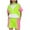 Green, variant on 2 Piece Shorts Set for Women and Men Zip up Color Block Retro Disco Carnival Matching Sets Party Sportswear Outfits (XL, Pink)