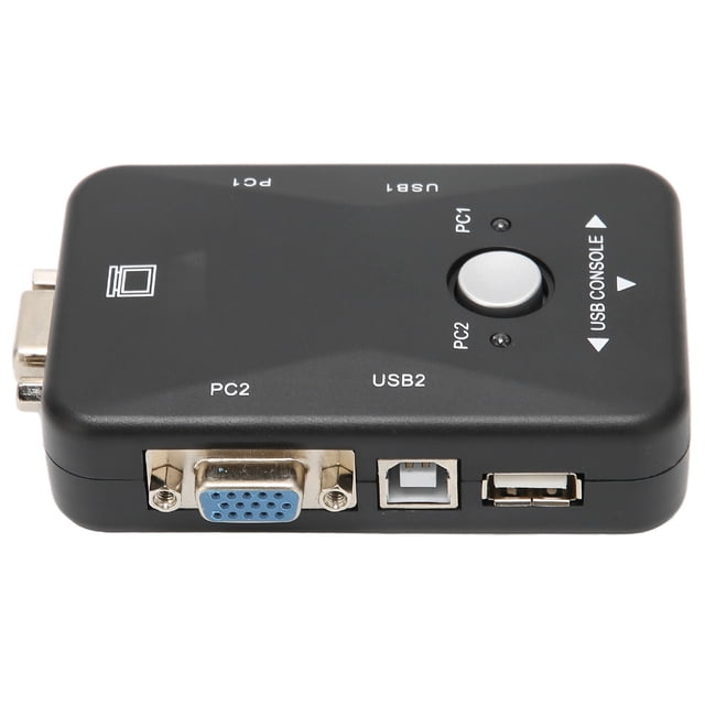 Conmutador KVM USB 2.0 de 1920 x 1440 con dos puertos y dos monitores para Windows 95, 98, 98SE, 2000, ME y XP