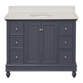 thumbnail image 7 of Bella 48" Bathroom Vanity with Marine Gray Cabinet and Quartz Top, 7 of 7
