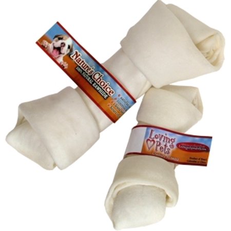 - Loving Pets Nature's Choice 4106 Natural Knotted Rawhide Bone Dog Chews, 8 to 9 Inch
