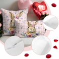 thumbnail image 6 of Easter Throw Pillow Covers 18x18 Inch Set of 2 Easter Bunny Decorative Pillow Covers Rabbit Flower Pink Plaid Cushion Cover Pillowcase for Sofa Couch Bed Home Decor, 6 of 9