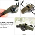 thumbnail image 2 of Miangastore 3Pcs Outdoor 3-In-1 Survival Whistles Compass Thermometer Emergency Whistles, 2 of 6