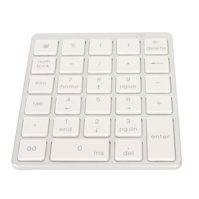 Numeric Keyboard, Mini USB Rechargeable Wired 28 Keys, Thin Portable Aluminum Alloy, with Safe and Waterproof Design, for IOS,
