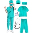 thumbnail image 4 of Conjunto de disfraz de médico para niños, traje quirúrgico, uniforme para niños y niñas, disfraz de Halloween, 4 of 5