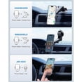 thumbnail image 2 of Wireless Car Charger, 15W Fast Charging, Phone Holder for iPhone 14 13 12 11 Pro Max Xs, Samsung Galaxy S23 Ultra S22 S21 S20, S10+ S9+ Note 9 and Mor, 2 of 3