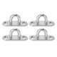 thumbnail image 1 of 4Pcs Staple Ring Hook Stainless Steel Rugged 800LB High Strength Pad Eye Plate U Hook For Marine Yacht RV 80x26mm/3.1x1in, 1 of 5