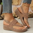 thumbnail image 5 of Willtoo Women's Wedge Sandals Adjustable Buckle Open Toe Slingback Shoes Summer Comfortable Walking Orthopedic Sandals, 5 of 7