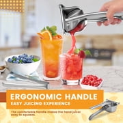 Lemon Squeezer Stainless Steel Hand Press Juicer Manual Citrus Squeezer Lemon Juicer for Juicing Lemon & Limes, Oranges,Vegetables,Non-Slip Grip Design (Medium)
