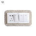 thumbnail image 2 of Flmtop Switch Sticker European Style Punch Free Plastic Wall-mounted Outlet Cover Wall Decal for Home, 2 of 8