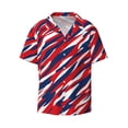 thumbnail image 5 of PAYOHTO Red White and Blue Patriotic Mens Hawaiian Casual Short-sleeved Shirt Tropical Summer Beach Button Down Shirts, 5 of 7