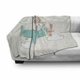 thumbnail image 3 of Cartoon Airplane Soft Flannel Fleece Throw Blanket, Adventurous Funny Child Bear Flying in the Sky on a Plane Cheerful, Cozy Plush for Indoor and Outdoor Use, 50" x 70", Multicolor, by Ambesonne, 3 of 6