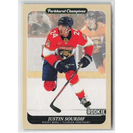 2023-24 Upper Deck Parkhurst Champions Rookie #65 Justin Sourdif Florida Panthers Hockey Card