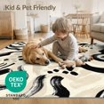 thumbnail image 4 of ODIKA 8'x10' Washable Area Rug Durable, Non-Slip Painterly Asymmetric Boho Scattered Blob Design Contemporary Art for Living Room, Under Sectional, Family, 4 of 7