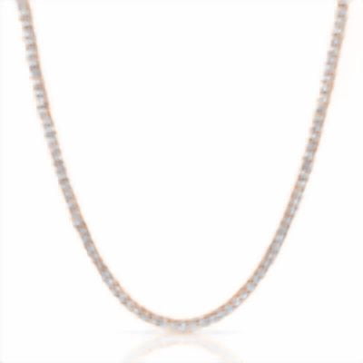 Cate & Chloe Kaylee 18k Rose Gold Plated Tennis Necklace with Simulated Crystals Gift for Women