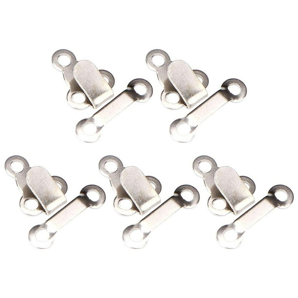 5Pcs Metal Trouser Hooks Buttonshook Waist Extender Clothing Bra Trousers  Buckle Clasp Sewing Accessories Closures Copper Pants Fasteners Style 1 