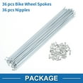 thumbnail image 4 of Unique Bargains 36 Set 14G Bicycle Spokes Bike Wheel Spokes Galvanized Carbon Steel Silver Tone-245mm, 4 of 7