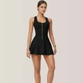 thumbnail image 2 of Women's Activewear Romper with Skirt Overlay and Built-In Shorts Design - Small, Black, 2 of 7