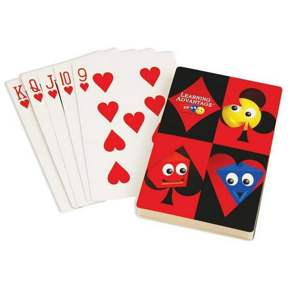 Learning Advantage CTU7658-2 Giant Playing Cards&#44; 4.25 x 7.75 in. - 2 Each