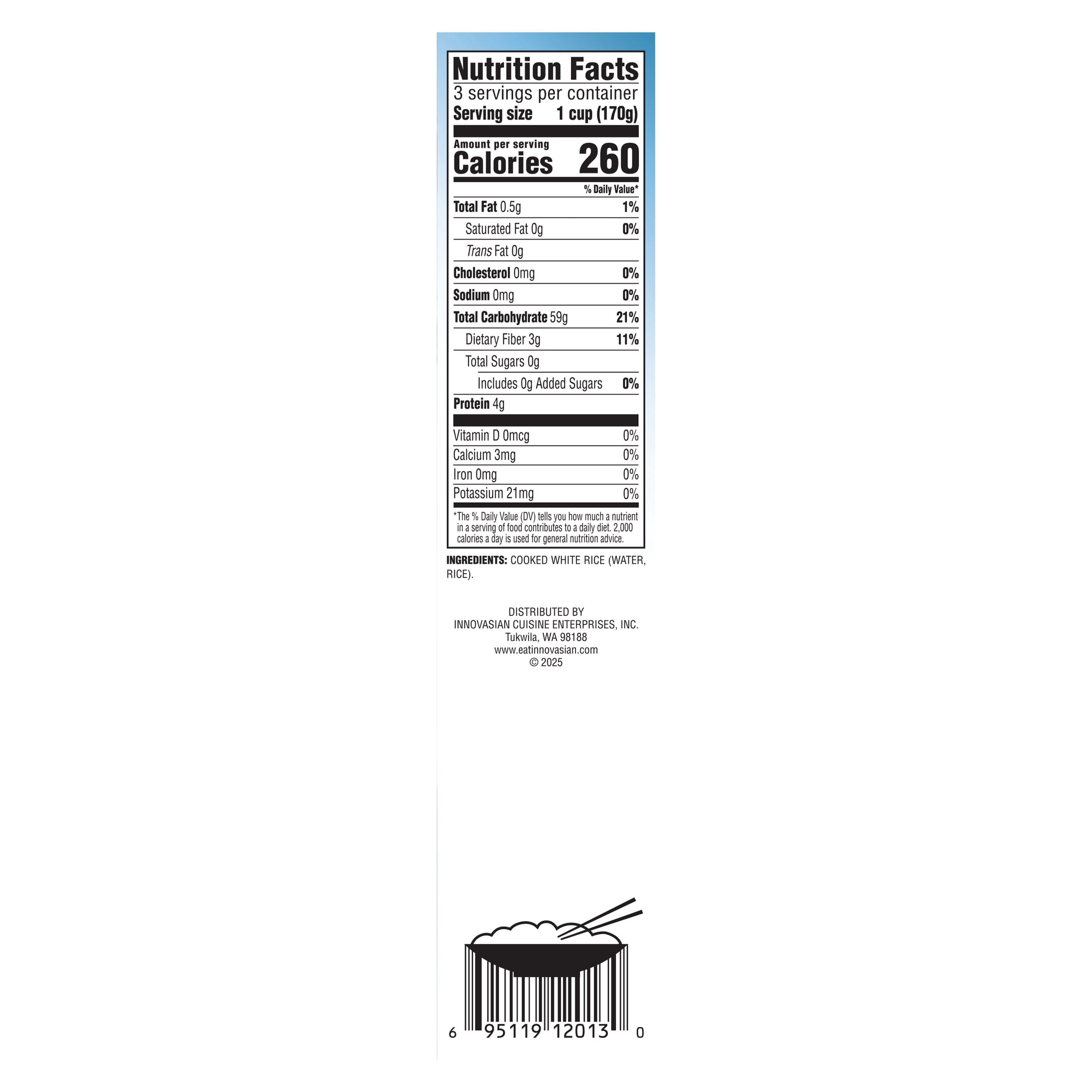 InnovAsian Sticky White Rice, 18 oz (Frozen)