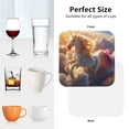 thumbnail image 7 of Bingfone Vintage Rainbow Cloud White Horse Leather Drinks Coasters with Set of 6,Suitable for Home Kitchen,Coffee Cup Coasters Home Gift, 7 of 7