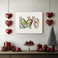 thumbnail image 4 of P&L Art Framed Canvas Wall Art - 16"x12" Colorful Valentine LOVE Heart Abstract Canvas Decor, 4 of 8
