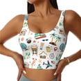 thumbnail image 2 of Lsque Travel1 Printed Women'S Sports Bra, Compression, Moisture Wicking, High-Impact Sports Bra For Women,Supportive sports bra-Medium, 2 of 9