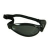 Black Motorcycle Riding Goggles Wide Smoke Lenses