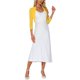 thumbnail image 2 of INSPIRAR CHIC Blusas Semitransparentes para Mujeres Elegantes con Mangas 3/4 Cárdigan Bolero Shrug Amarillo XL, 2 of 6