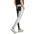 thumbnail image 2 of Ma Croix Men's Hip Hop Three-Tone Stretch Skinny Track Pants, 2 of 7