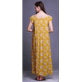thumbnail image 2 of Bimba Robe Longue Maxi Imprimée pour Femmes en Rayonne, Vêtement de Nuit à Manches Courtes, 2 of 4