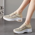 thumbnail image 6 of AUDeals Women's Wide Toe Box Shoes, Extra Wide Air Cushion Sneakers with Lightweight Breathable Comfort for Gym and Training (Beige, 7), 6 of 8