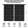 thumbnail image 2 of Blackout Kids Curtains,Black White Star Moon Planet Pattern Childrens Insulated Curtains Set Of 2,Bedroom Essentials,Toddler Room Decor 52x84in(132x213cm), 2 of 5