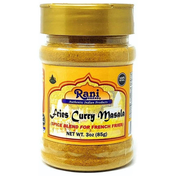 Rani Fries Curry Masala Indian 21-Spice Blend 3oz (85g) PET Jar ~ Shaker Top For Your Fries or Eggs | All Natural | Vegan | Gluten Friendly | NON-GMO | Indian Origin