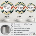 thumbnail image 4 of Designart "Pastel Vintage Chevron III" Chevron Rund Mirror For Wall Decor - Large Multicolor Round Print Mirror - Round Glam Mirror - Wall Mounted Round Large Mirror - 29" x 29", 4 of 6
