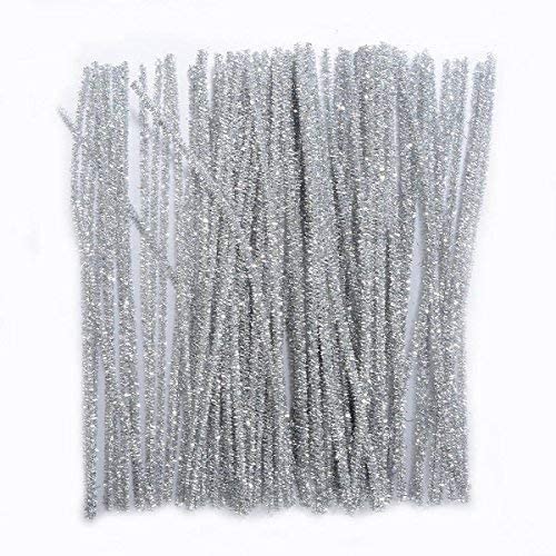 Pipe Cleaners, 100 PCS 12 Inch Glitter Sparkle Creative Arts Stems Pipe