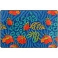 thumbnail image 4 of Dreamtimes Tropical Flamboyant Non-Slip Area Rug 36"x24", Cartoon Blue Texture Floor Carpet Comfort Floor Mats Decor for Indoor Front Porch,Living Room, Bedroom,Kitchen, 4 of 7
