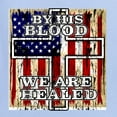 thumbnail image 2 of By His Blood We Are Healed Inspirational/Christian Men's Graphic T-Shirt, Light Blue, 3X-Large, 2 of 5