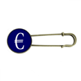 thumbnail image 1 of Brief EU Currency Symbol EUR Retro Metal Brooch Pin Clip Jewelry, 1 of 3